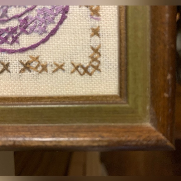 Vintage Framed Cross Stitch Reap Rich Harvests That Love Has Sown - Picture 11 of 12